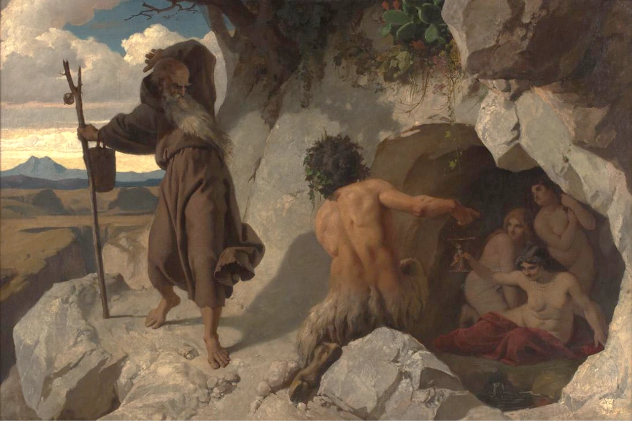 1832-Karl Schönbrunner - Tentazione di Sant'Antonio
